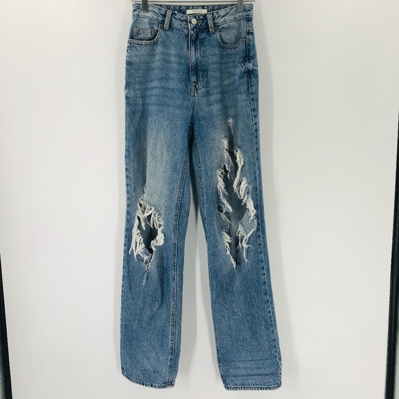 Pacsun High Rise 90's Boyfriend Distressed Jeans Size 25 - Picture 1 of 8